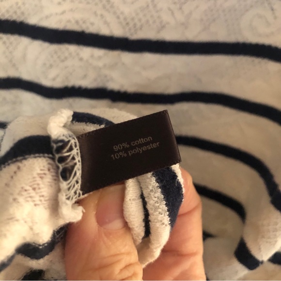 Limited VTG top white with stripes, lace printed CUTE! Emily in Paris Vibe - Picture 4 of 7